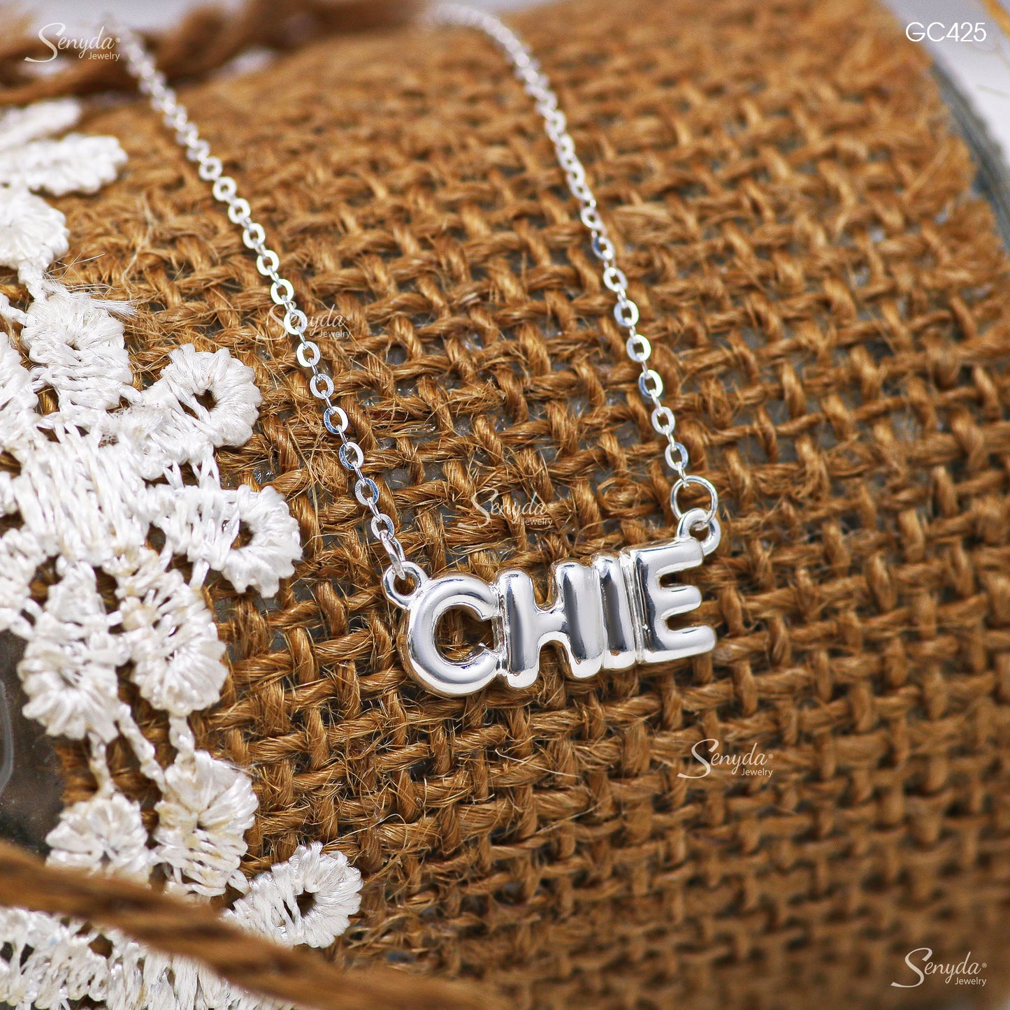 Custom Bubble Letter Name Necklaces