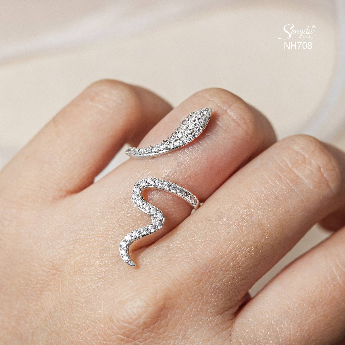 Sterling Silver 925 Snake Ring