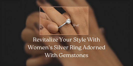 Revitalize Your Style With Women's Silver Ring Adorned With Gemstones