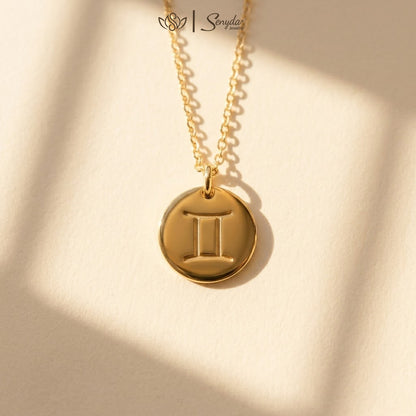 Custom Zodiac Disc Necklace