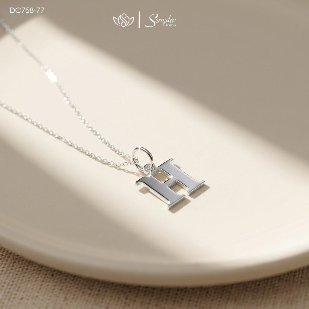 Sterling Silver 925 Custom Initial Necklace