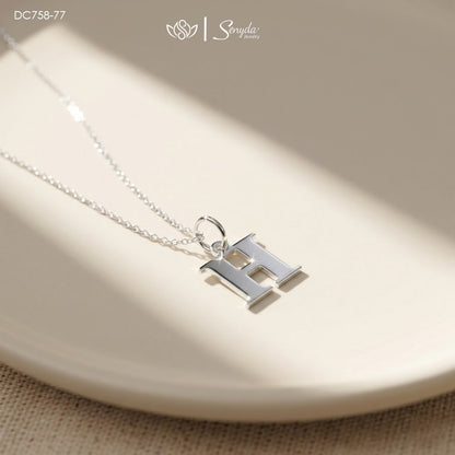 Sterling Silver 925 Custom Initial Necklace