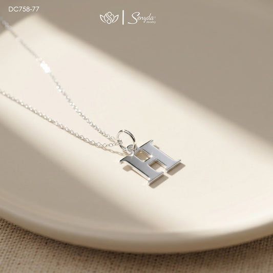 Sterling Silver 925 Custom Initial Necklace