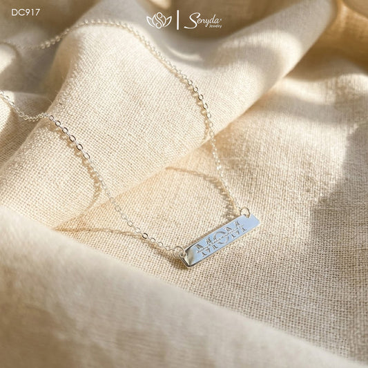 Personalized Horizontal Bar Necklace