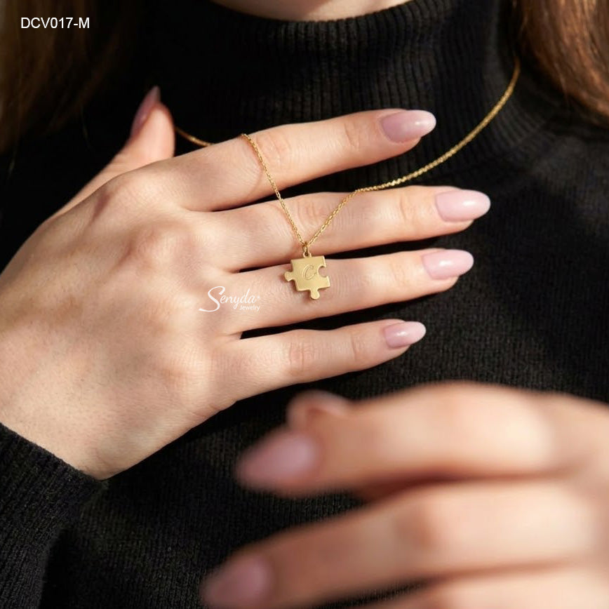 Personalized Puzzle Piece Necklace