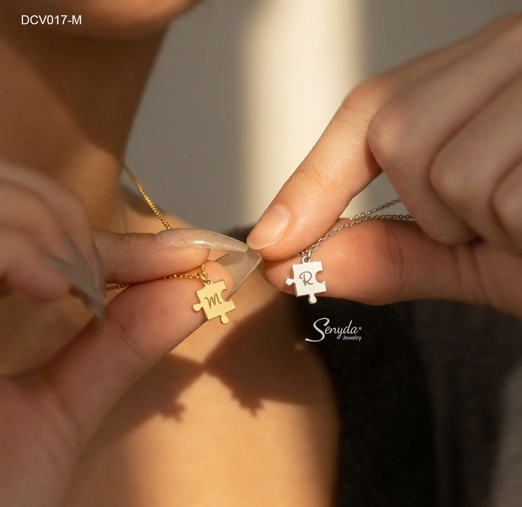 Personalized Puzzle Piece Necklace