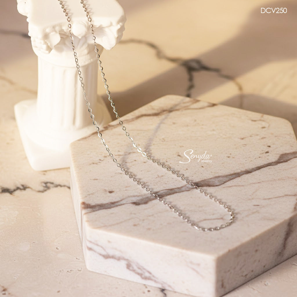 18K Solid Gold Dainty Chain Necklace