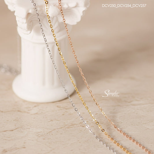 18K Solid Gold Dainty Chain Necklace