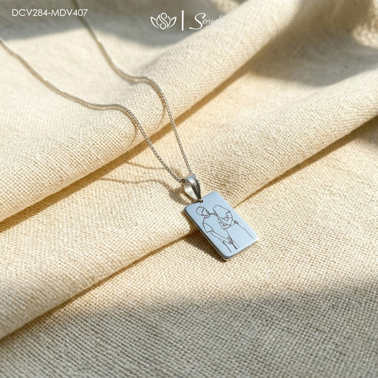 Personalized Engraved Rectangle Necklace