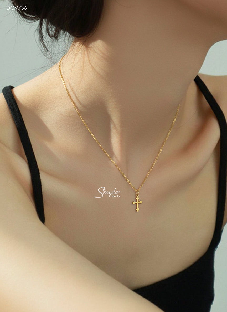 Unisex Cross Pendant Necklace