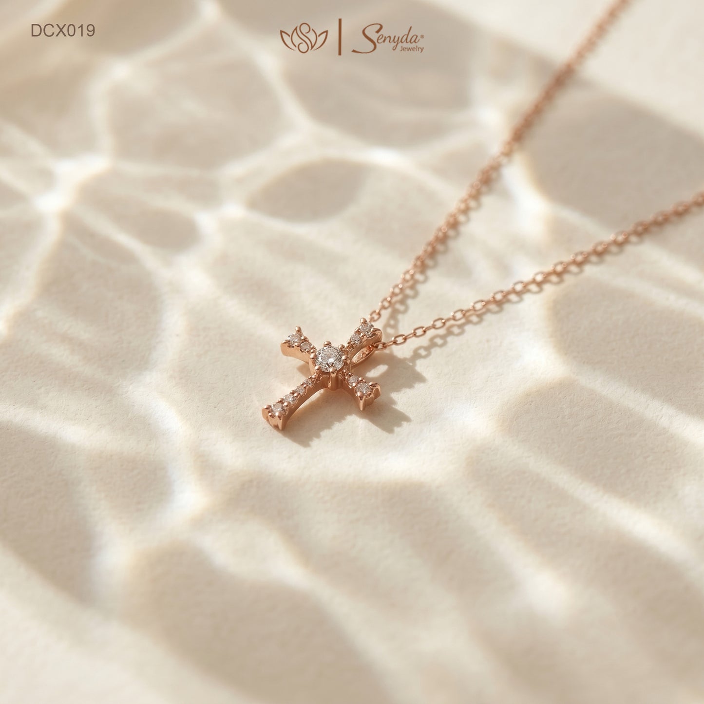 10K Solid Gold Minimalist Diamond Necklaces