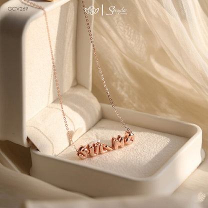 Custom Bubble Letter Name Necklaces