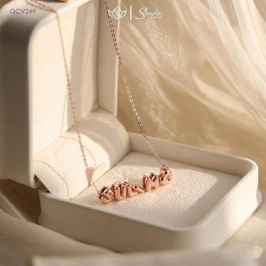 Custom Bubble Letter Name Necklaces