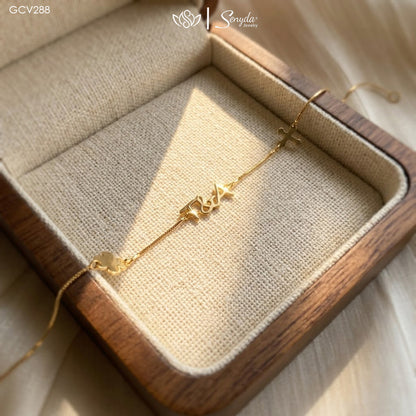 Custom Initials Bracelet With Charm