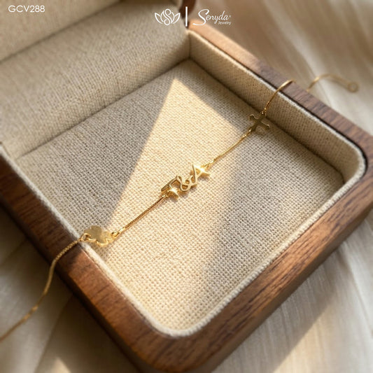 Custom Initials Bracelet With Charm