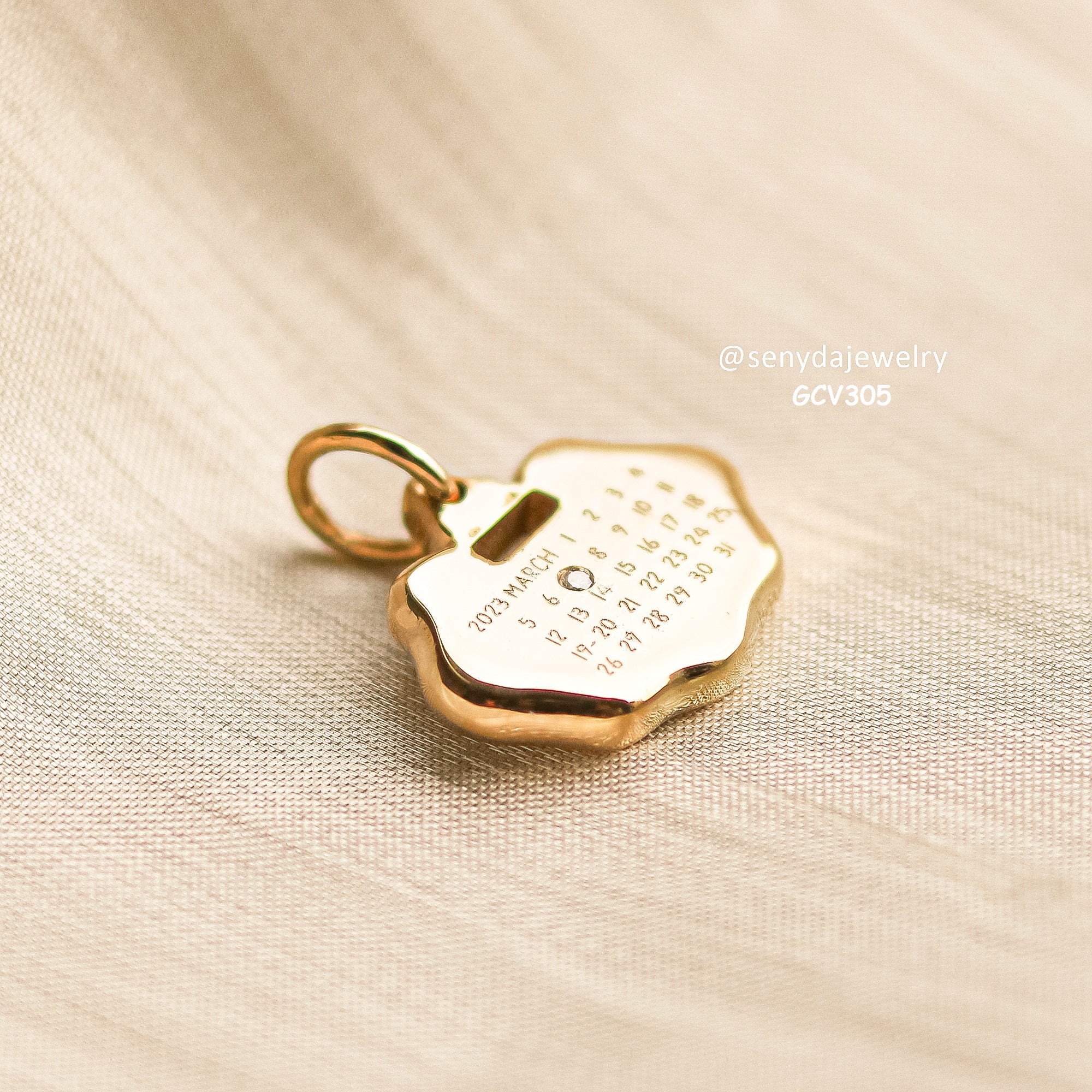 Personalized Engraved Longevity Lock Necklace