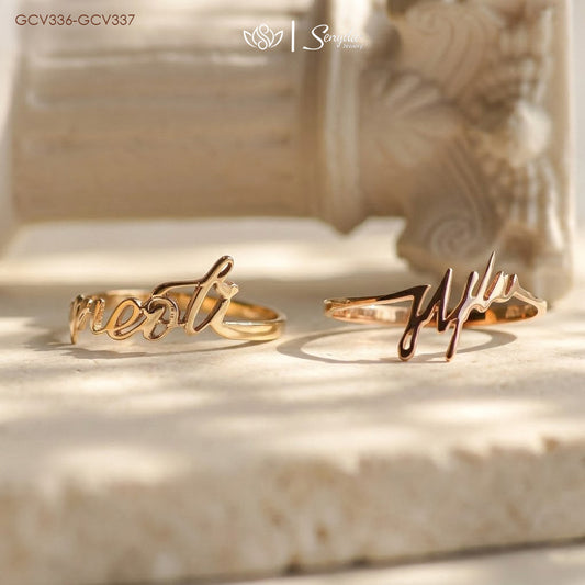 Custom Signature Name Rings