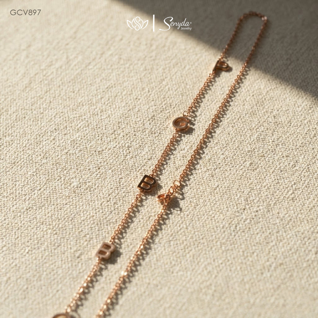 Sideways Initial Necklace