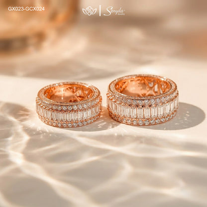 True Love Knot Gold Wedding Ring Set