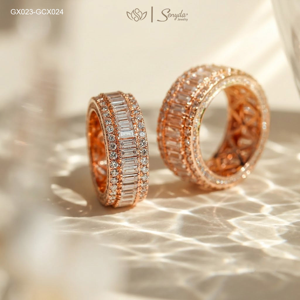 True Love Knot Gold Wedding Ring Set