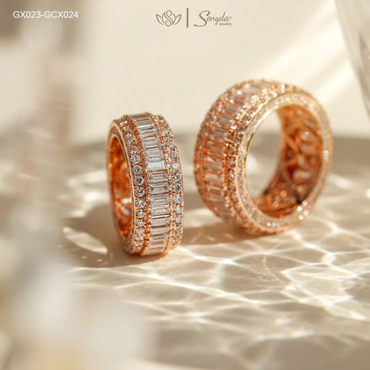True Love Knot Gold Wedding Ring Set