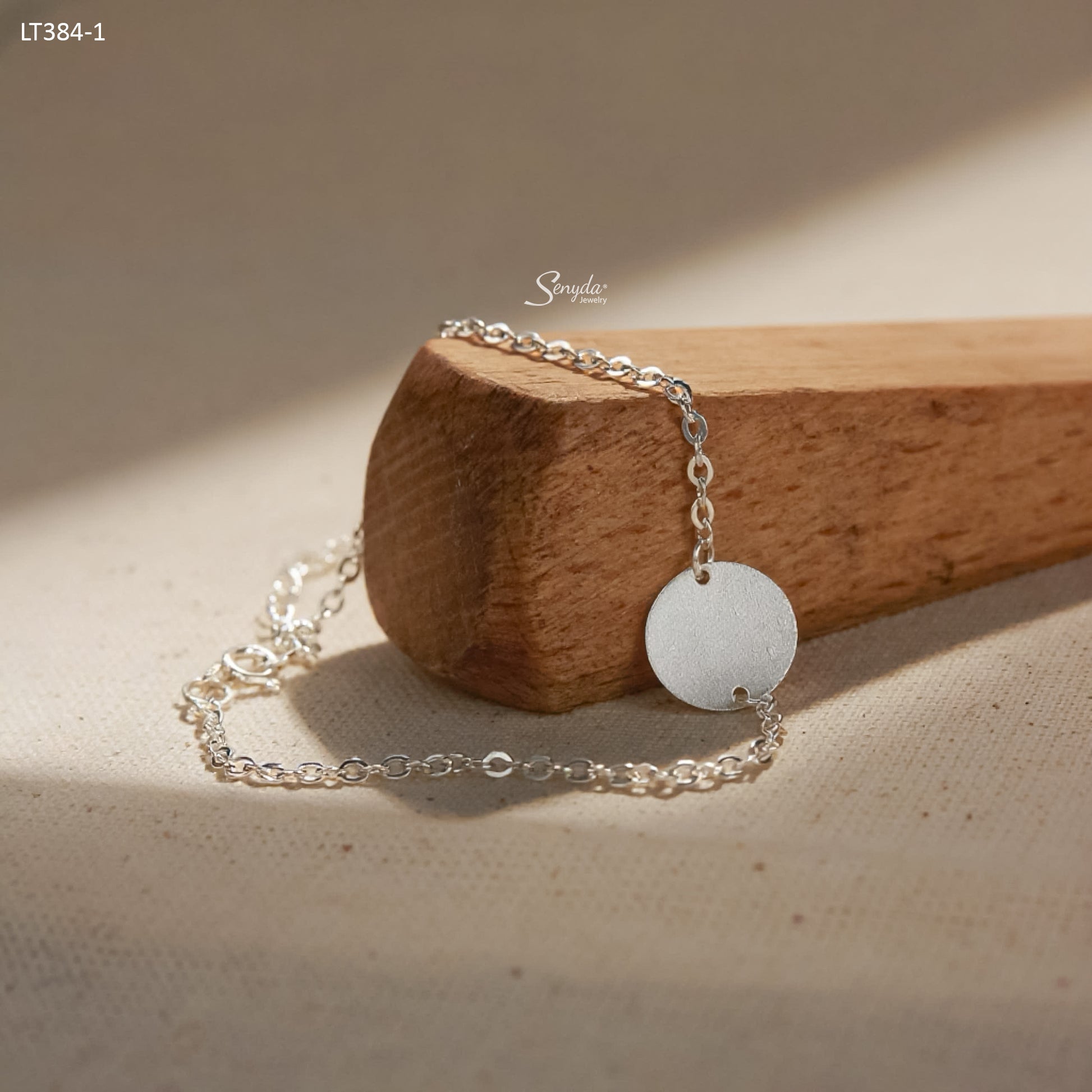 Personalized Engraved Round Disc Bracelet