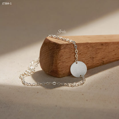 Personalized Engraved Round Disc Bracelet