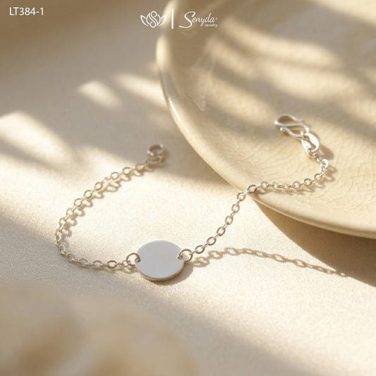 Personalized Engraved Round Disc Bracelet