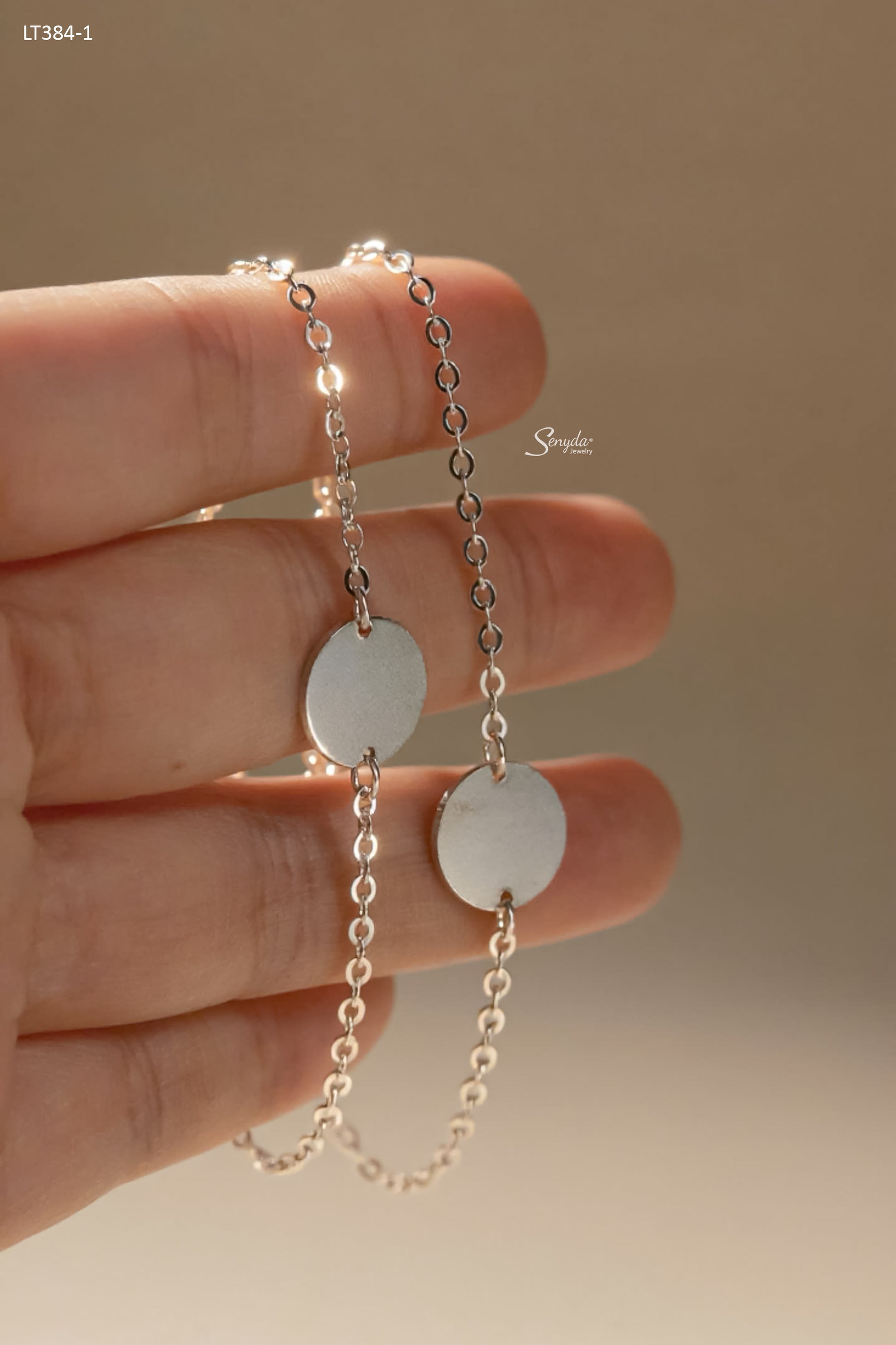 Personalized Engraved Round Disc Bracelet