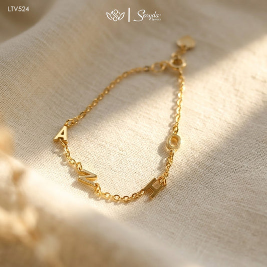 Sideways Initial Bracelet