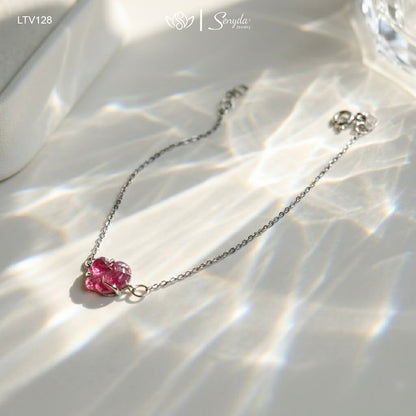 10K Solid Gold Tiny Ruby Fox Bracelet