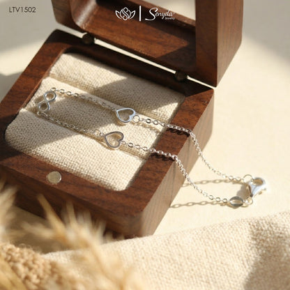 14K Solid Gold Customized Infinity & Heart Charm Bracelet