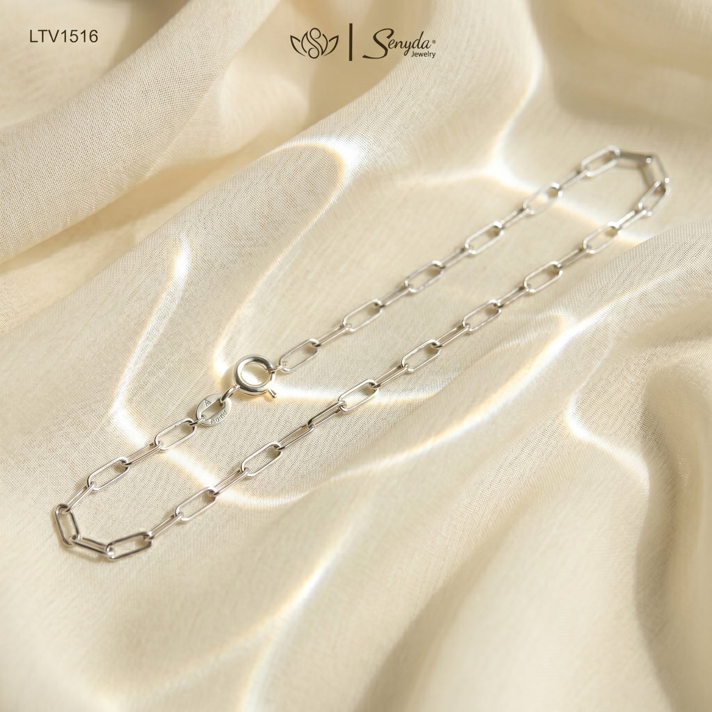14K Solid Gold Paperclip Chain Bracelet