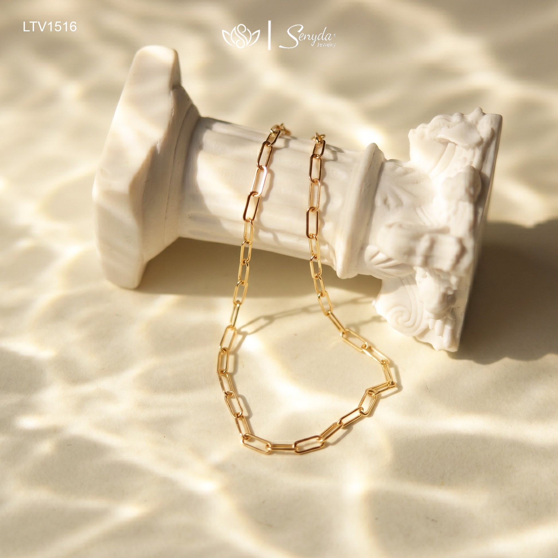 14K Solid Gold Paperclip Chain Bracelet