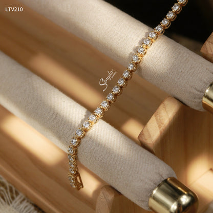 10K Solid Gold Tennis Bracelet