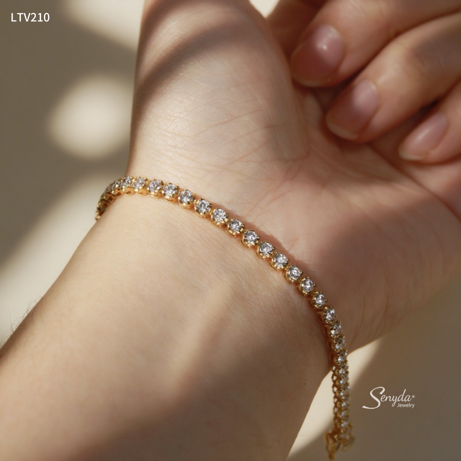 10K Solid Gold Tennis Bracelet