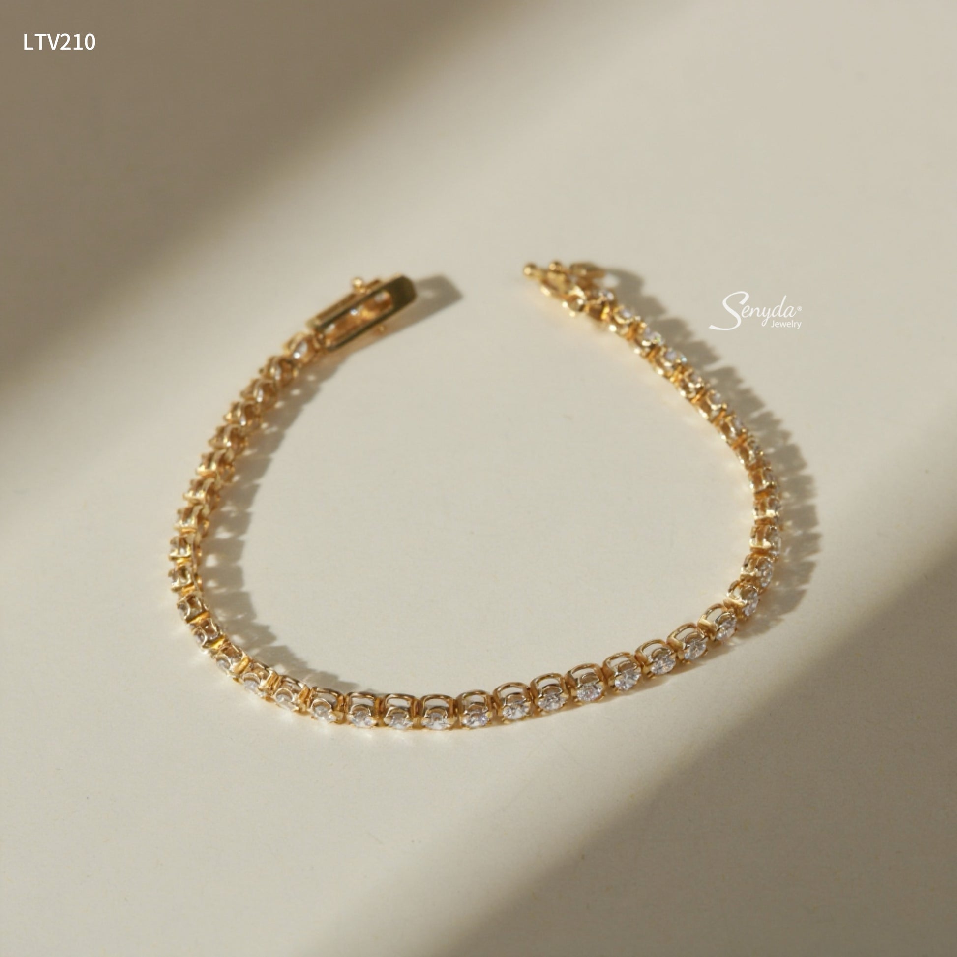10K Solid Gold Tennis Bracelet