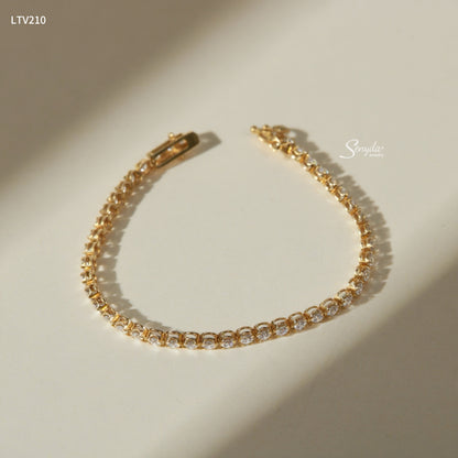 10K Solid Gold Tennis Bracelet