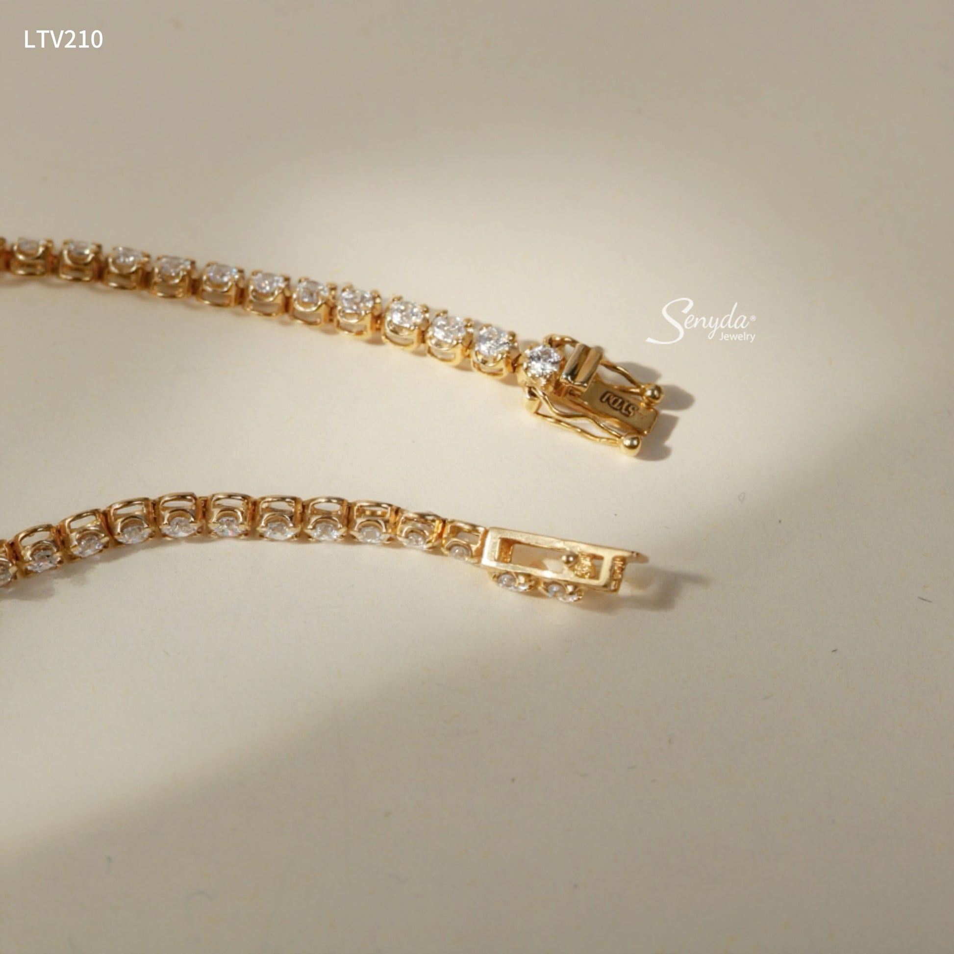 10K Solid Gold Tennis Bracelet