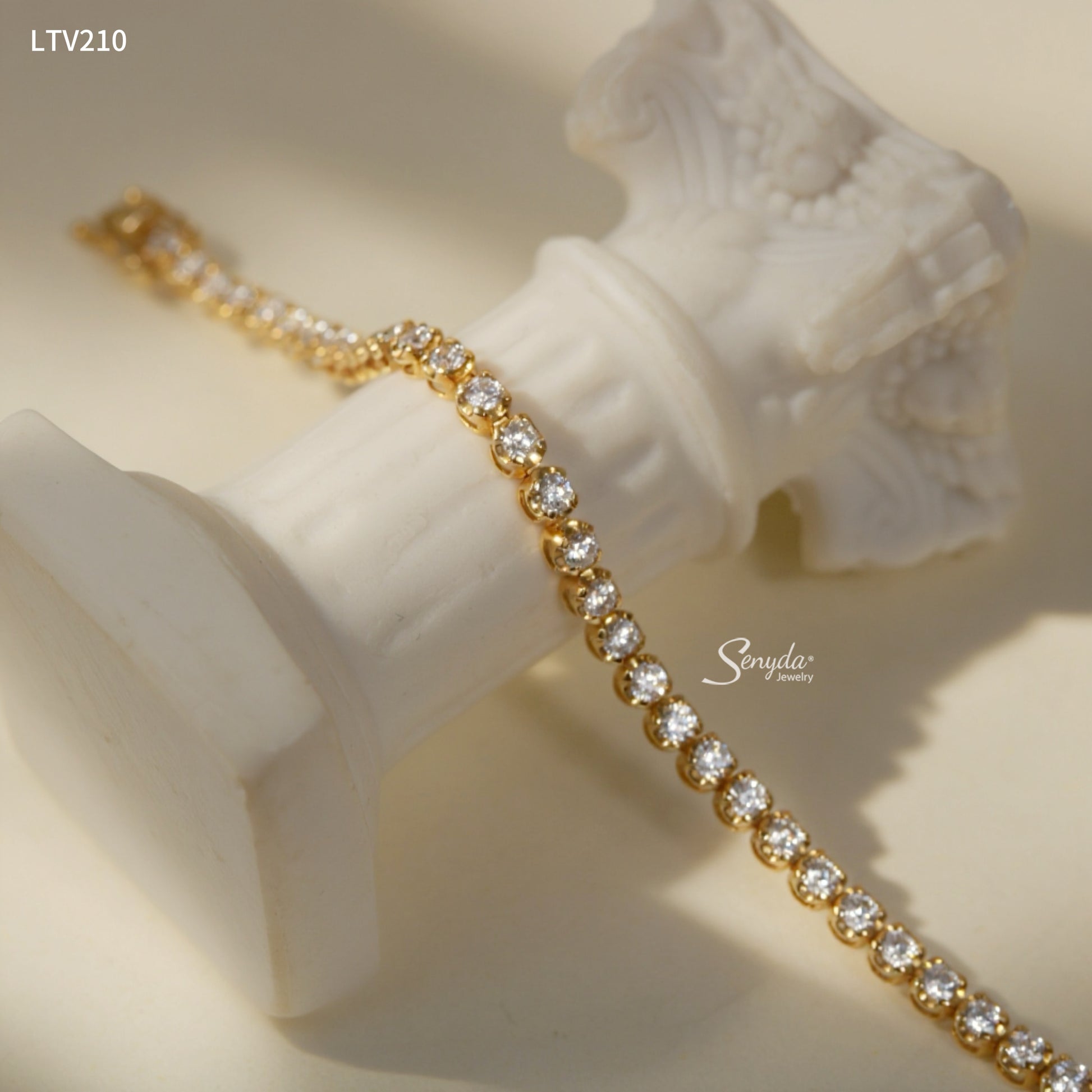 10K Solid Gold Tennis Bracelet