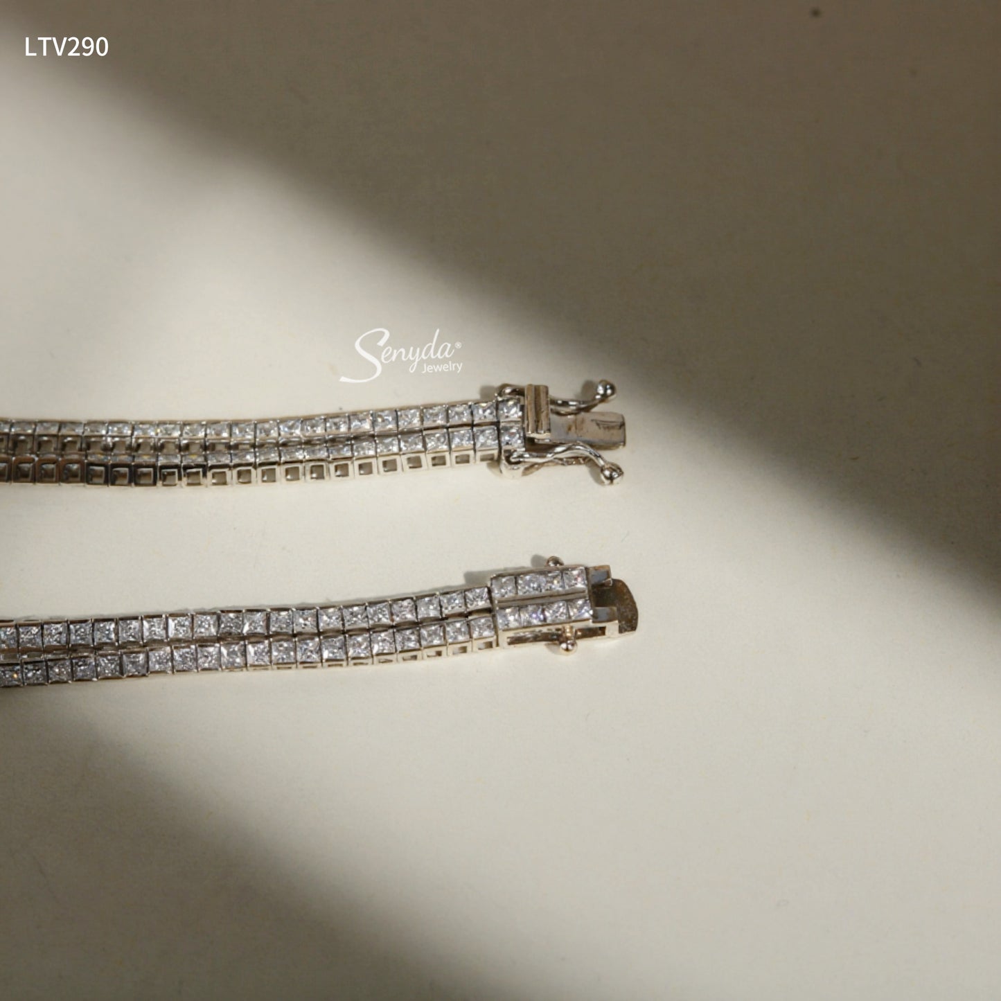 10K Solid Gold Double Row Tennis Bracelet