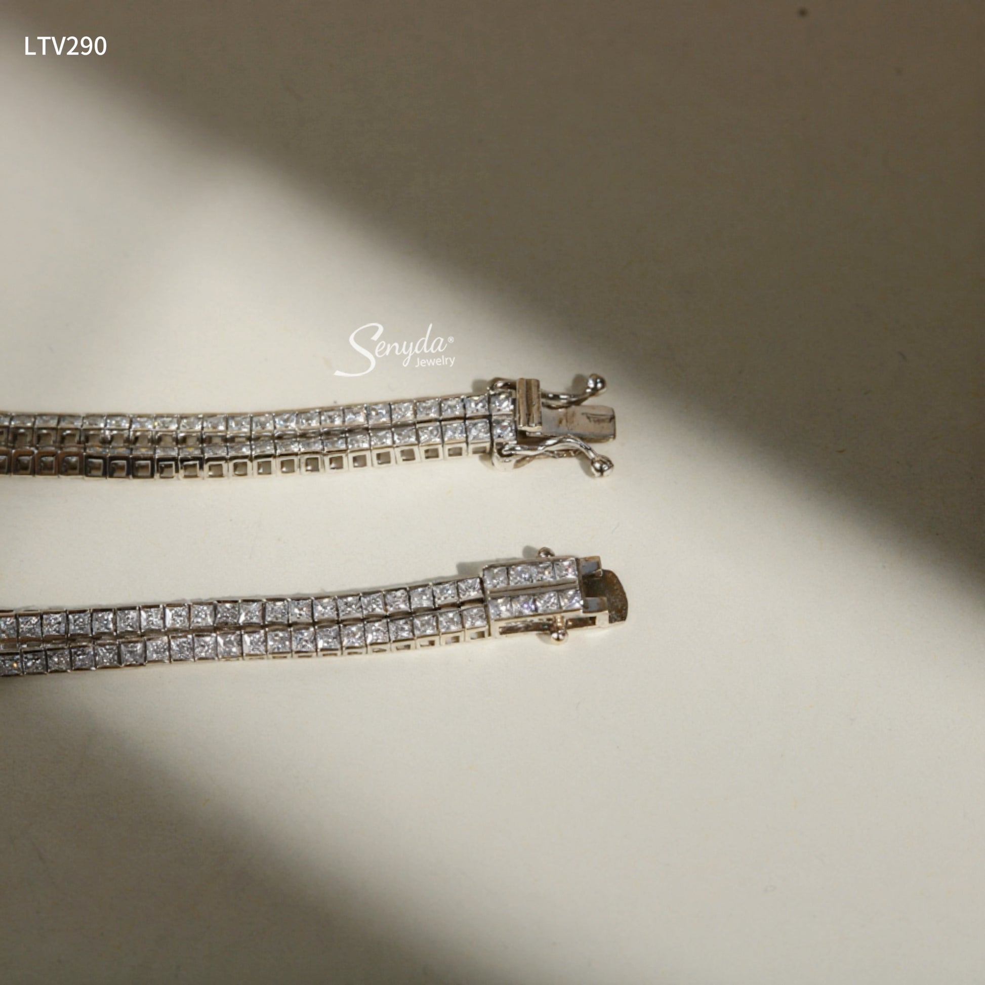10K Solid Gold Double Row Tennis Bracelet