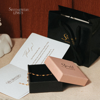 10K Solid Gold Sequin Chain Bracelet