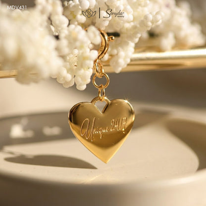 Personalized Engraved Heart Necklace 12x10mm