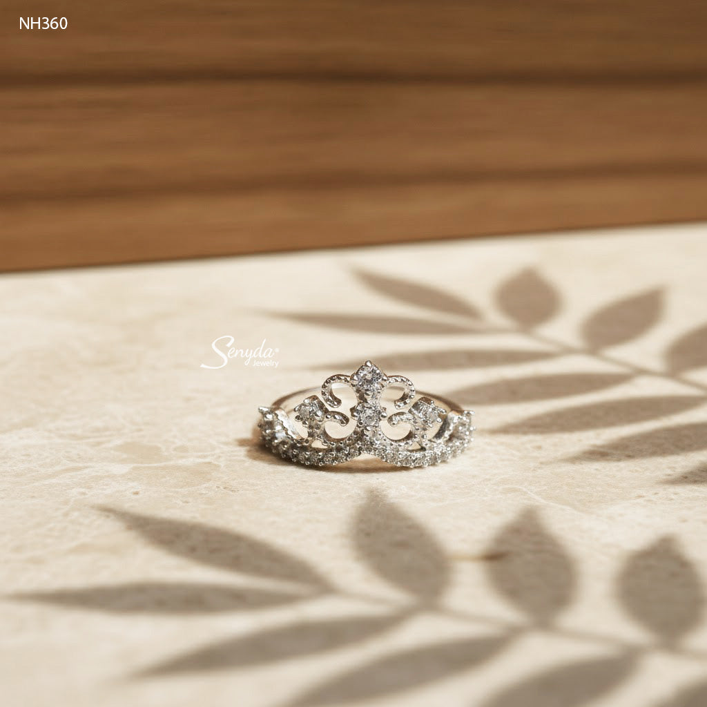Sterling Silver 925 Queen Crown Ring