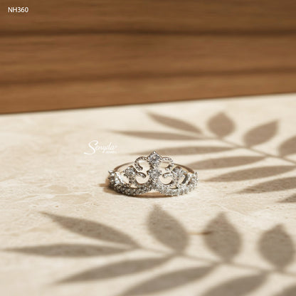 Sterling Silver 925 Queen Crown Ring