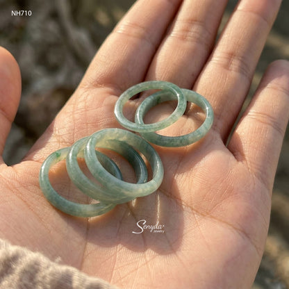 Natural Jadeite Jade Solid Band Ring