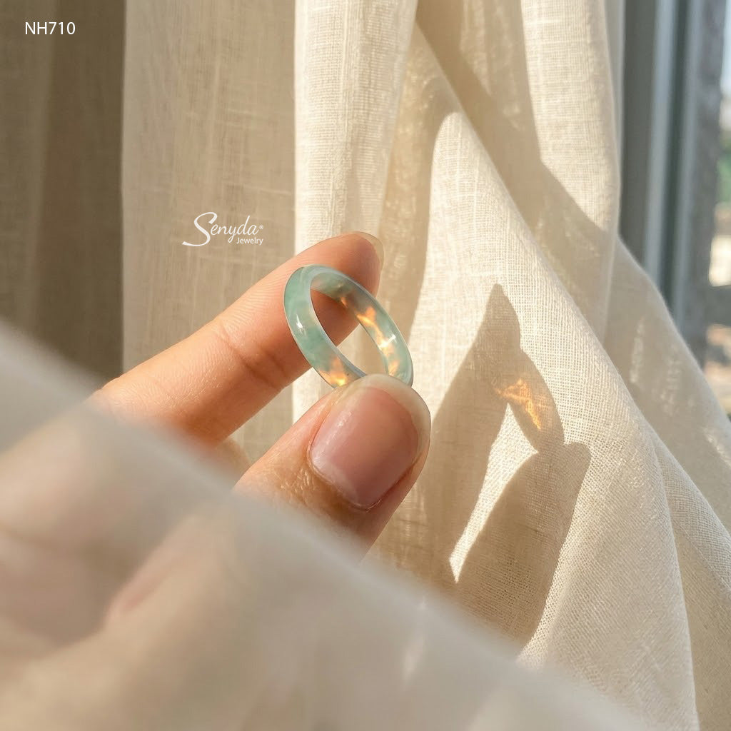 Natural Jadeite Jade Solid Band Ring