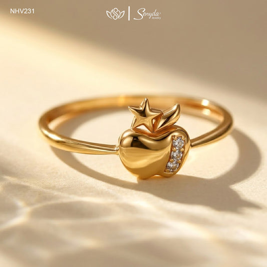 18K Solid Gold Special Ring - THE APPLE RING