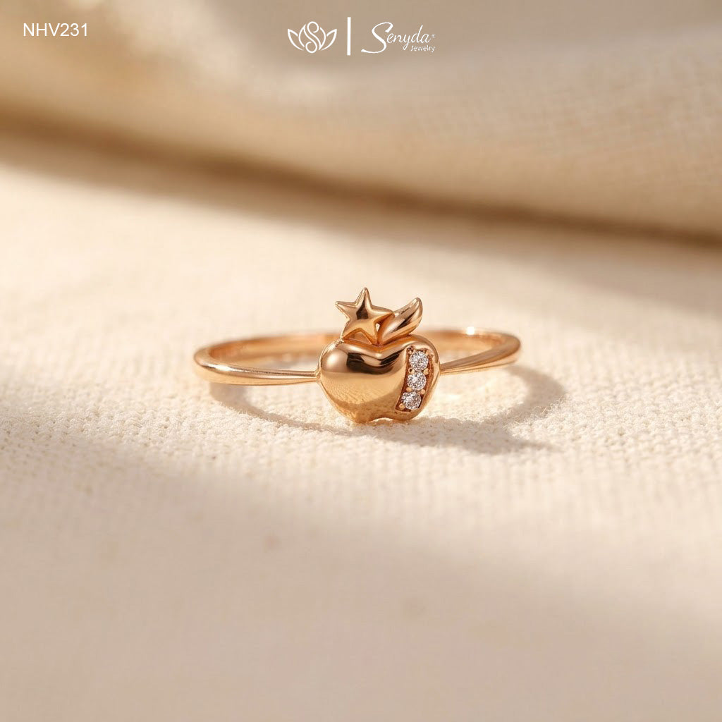 18K Solid Gold Special Ring - THE APPLE RING